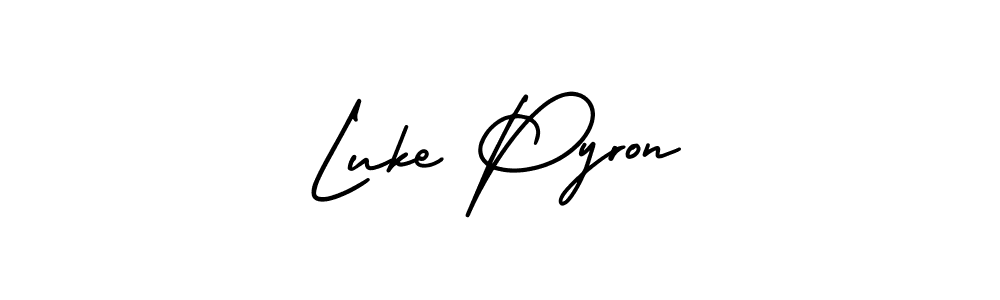 Make a beautiful signature design for name Luke Pyron. With this signature (AmerikaSignatureDemo-Regular) style, you can create a handwritten signature for free. Luke Pyron signature style 3 images and pictures png