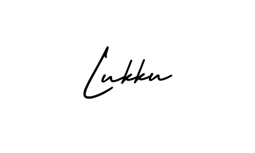 How to make Lukku name signature. Use AmerikaSignatureDemo-Regular style for creating short signs online. This is the latest handwritten sign. Lukku signature style 3 images and pictures png