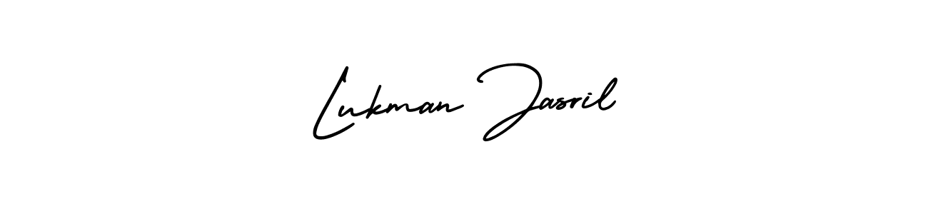 Also You can easily find your signature by using the search form. We will create Lukman Jasril name handwritten signature images for you free of cost using AmerikaSignatureDemo-Regular sign style. Lukman Jasril signature style 3 images and pictures png
