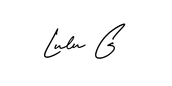 if you are searching for the best signature style for your name Lulu G. so please give up your signature search. here we have designed multiple signature styles  using AmerikaSignatureDemo-Regular. Lulu G signature style 3 images and pictures png