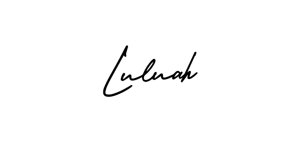 Make a beautiful signature design for name Luluah. With this signature (AmerikaSignatureDemo-Regular) style, you can create a handwritten signature for free. Luluah signature style 3 images and pictures png