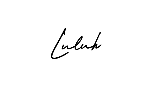How to make Luluh name signature. Use AmerikaSignatureDemo-Regular style for creating short signs online. This is the latest handwritten sign. Luluh signature style 3 images and pictures png