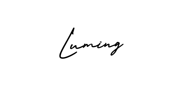 It looks lik you need a new signature style for name Luming. Design unique handwritten (AmerikaSignatureDemo-Regular) signature with our free signature maker in just a few clicks. Luming signature style 3 images and pictures png