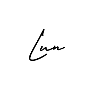 Create a beautiful signature design for name Lun. With this signature (AmerikaSignatureDemo-Regular) fonts, you can make a handwritten signature for free. Lun signature style 3 images and pictures png