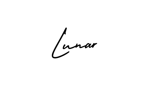How to make Lunar signature? AmerikaSignatureDemo-Regular is a professional autograph style. Create handwritten signature for Lunar name. Lunar signature style 3 images and pictures png