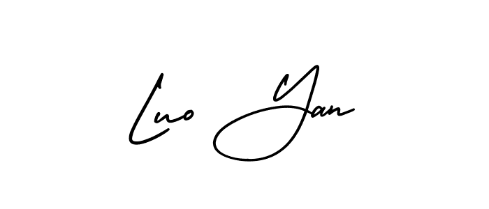 Design your own signature with our free online signature maker. With this signature software, you can create a handwritten (AmerikaSignatureDemo-Regular) signature for name Luo Yan. Luo Yan signature style 3 images and pictures png