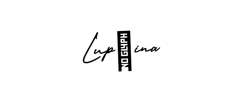 Lupšina stylish signature style. Best Handwritten Sign (AmerikaSignatureDemo-Regular) for my name. Handwritten Signature Collection Ideas for my name Lupšina. Lupšina signature style 3 images and pictures png