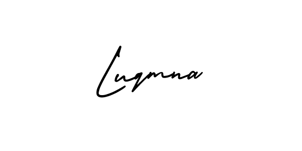 This is the best signature style for the Luqmna name. Also you like these signature font (AmerikaSignatureDemo-Regular). Mix name signature. Luqmna signature style 3 images and pictures png