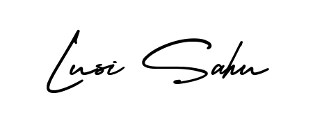 Upgrade your professional image with Lusi Sahu signature created with AmerikaSignatureDemo-Regular font. Fast, free, and watermark-free download. Lusi Sahu signature style 3 images and pictures png