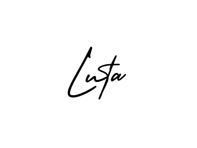 Create a beautiful signature design for name Luta. With this signature (AmerikaSignatureDemo-Regular) fonts, you can make a handwritten signature for free. Luta signature style 3 images and pictures png