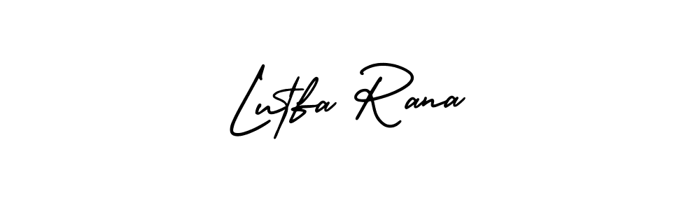 Make a beautiful signature design for name Lutfa Rana. With this signature (AmerikaSignatureDemo-Regular) style, you can create a handwritten signature for free. Lutfa Rana signature style 3 images and pictures png