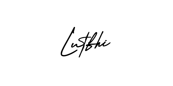 Lutfhi stylish signature style. Best Handwritten Sign (AmerikaSignatureDemo-Regular) for my name. Handwritten Signature Collection Ideas for my name Lutfhi. Lutfhi signature style 3 images and pictures png