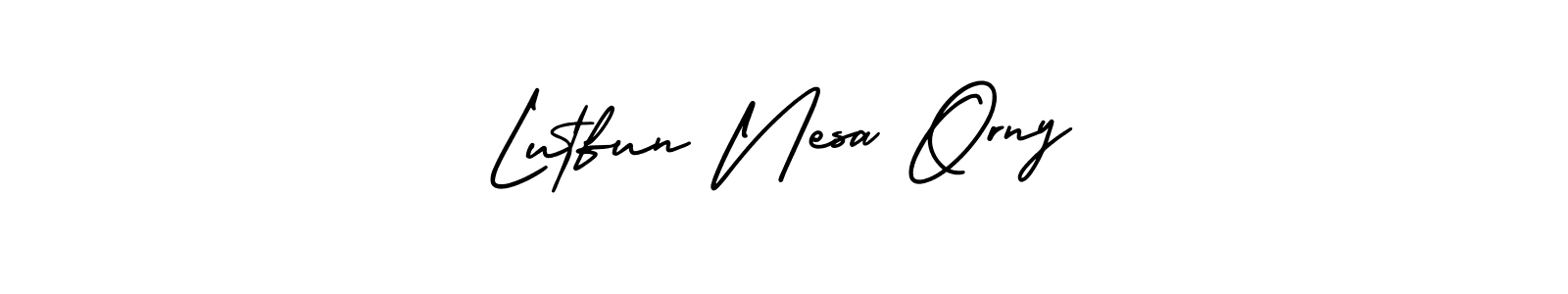 Create a beautiful signature design for name Lutfun Nesa Orny. With this signature (AmerikaSignatureDemo-Regular) fonts, you can make a handwritten signature for free. Lutfun Nesa Orny signature style 3 images and pictures png