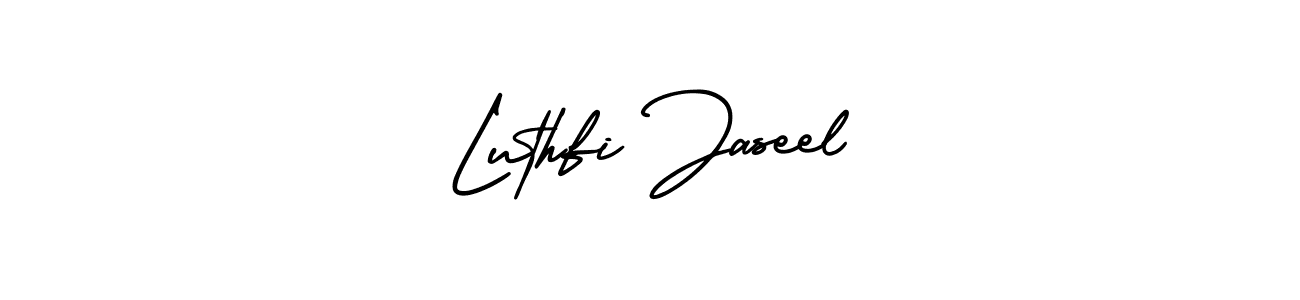 Also You can easily find your signature by using the search form. We will create Luthfi Jaseel name handwritten signature images for you free of cost using AmerikaSignatureDemo-Regular sign style. Luthfi Jaseel signature style 3 images and pictures png