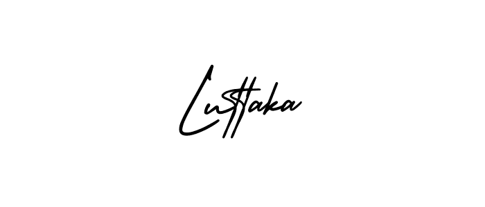 if you are searching for the best signature style for your name Luttaka. so please give up your signature search. here we have designed multiple signature styles  using AmerikaSignatureDemo-Regular. Luttaka signature style 3 images and pictures png