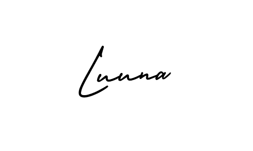 Make a beautiful signature design for name Luuna. With this signature (AmerikaSignatureDemo-Regular) style, you can create a handwritten signature for free. Luuna signature style 3 images and pictures png