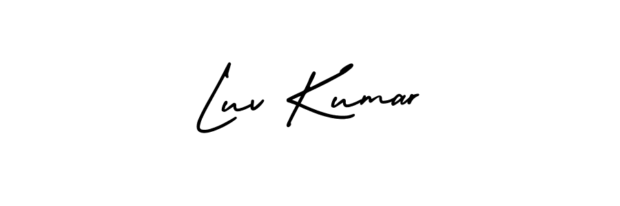 Luv Kumar stylish signature style. Best Handwritten Sign (AmerikaSignatureDemo-Regular) for my name. Handwritten Signature Collection Ideas for my name Luv Kumar. Luv Kumar signature style 3 images and pictures png
