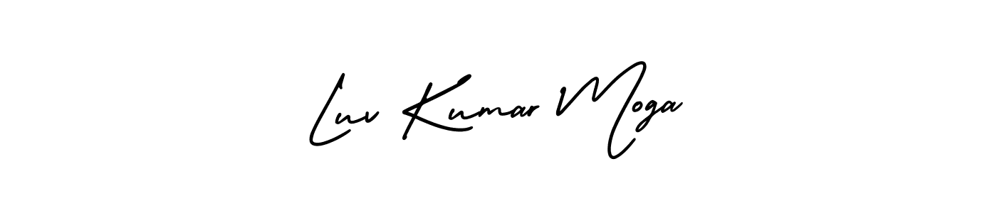 It looks lik you need a new signature style for name Luv Kumar Moga. Design unique handwritten (AmerikaSignatureDemo-Regular) signature with our free signature maker in just a few clicks. Luv Kumar Moga signature style 3 images and pictures png