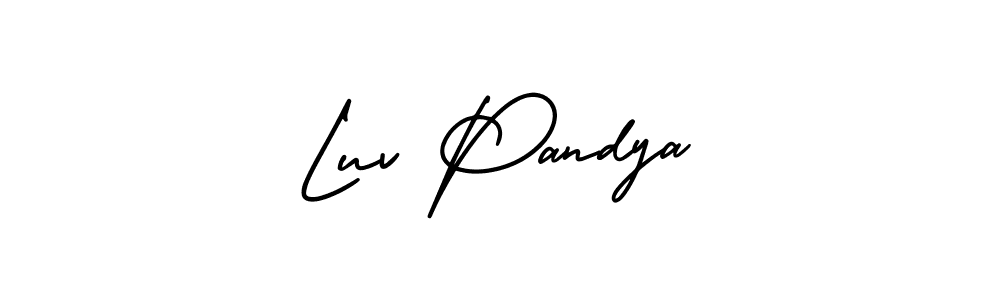 It looks lik you need a new signature style for name Luv Pandya. Design unique handwritten (AmerikaSignatureDemo-Regular) signature with our free signature maker in just a few clicks. Luv Pandya signature style 3 images and pictures png