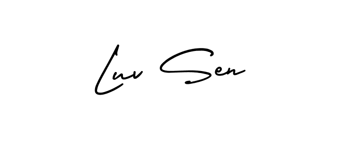 It looks lik you need a new signature style for name Luv Sen. Design unique handwritten (AmerikaSignatureDemo-Regular) signature with our free signature maker in just a few clicks. Luv Sen signature style 3 images and pictures png