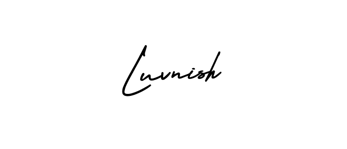 if you are searching for the best signature style for your name Luvnish. so please give up your signature search. here we have designed multiple signature styles  using AmerikaSignatureDemo-Regular. Luvnish signature style 3 images and pictures png