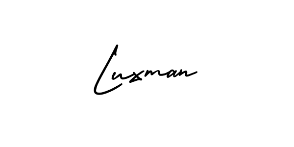 Luxman stylish signature style. Best Handwritten Sign (AmerikaSignatureDemo-Regular) for my name. Handwritten Signature Collection Ideas for my name Luxman. Luxman signature style 3 images and pictures png