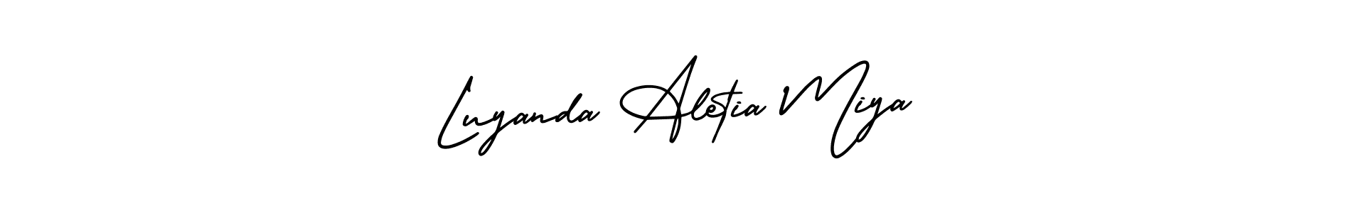 Create a beautiful signature design for name Luyanda Aletia Miya. With this signature (AmerikaSignatureDemo-Regular) fonts, you can make a handwritten signature for free. Luyanda Aletia Miya signature style 3 images and pictures png