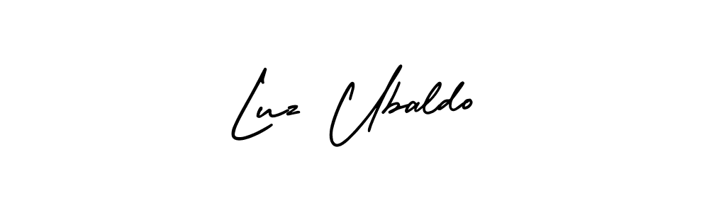 Luz Ubaldo stylish signature style. Best Handwritten Sign (AmerikaSignatureDemo-Regular) for my name. Handwritten Signature Collection Ideas for my name Luz Ubaldo. Luz Ubaldo signature style 3 images and pictures png