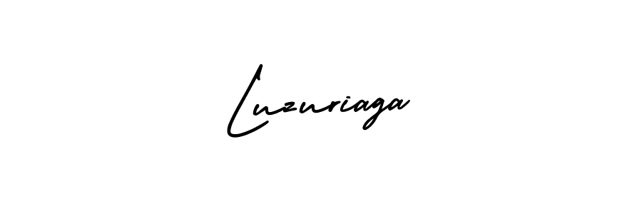 The best way (AmerikaSignatureDemo-Regular) to make a short signature is to pick only two or three words in your name. The name Luzuriaga include a total of six letters. For converting this name. Luzuriaga signature style 3 images and pictures png