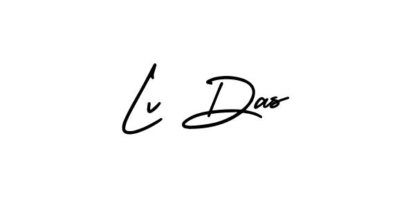 The best way (AmerikaSignatureDemo-Regular) to make a short signature is to pick only two or three words in your name. The name Lv Das include a total of six letters. For converting this name. Lv Das signature style 3 images and pictures png