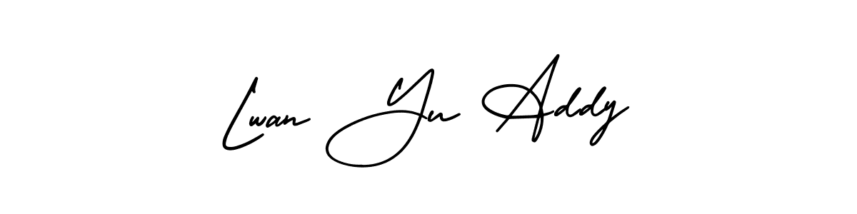 How to make Lwan Yu Addy signature? AmerikaSignatureDemo-Regular is a professional autograph style. Create handwritten signature for Lwan Yu Addy name. Lwan Yu Addy signature style 3 images and pictures png