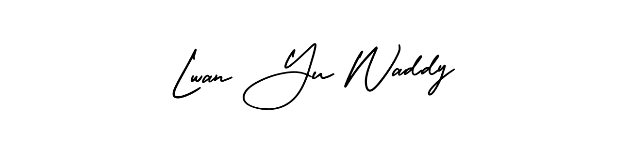 Check out images of Autograph of Lwan Yu Waddy name. Actor Lwan Yu Waddy Signature Style. AmerikaSignatureDemo-Regular is a professional sign style online. Lwan Yu Waddy signature style 3 images and pictures png