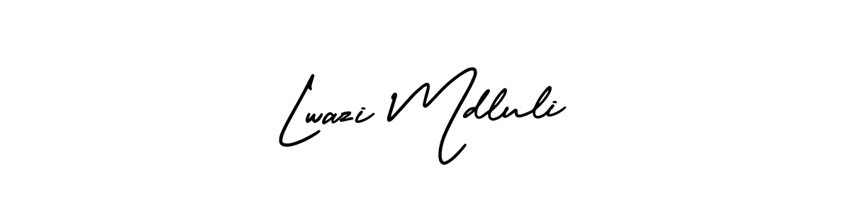 It looks lik you need a new signature style for name Lwazi Mdluli. Design unique handwritten (AmerikaSignatureDemo-Regular) signature with our free signature maker in just a few clicks. Lwazi Mdluli signature style 3 images and pictures png