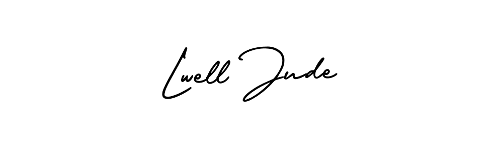 AmerikaSignatureDemo-Regular is a professional signature style that is perfect for those who want to add a touch of class to their signature. It is also a great choice for those who want to make their signature more unique. Get Lwell Jude name to fancy signature for free. Lwell Jude signature style 3 images and pictures png