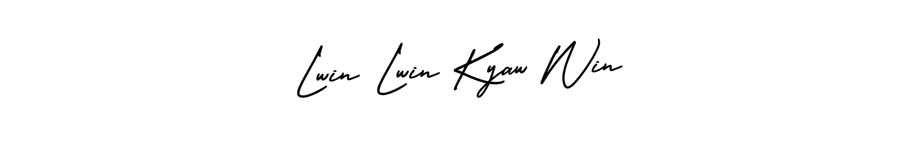 Design your own signature with our free online signature maker. With this signature software, you can create a handwritten (AmerikaSignatureDemo-Regular) signature for name Lwin Lwin Kyaw Win. Lwin Lwin Kyaw Win signature style 3 images and pictures png