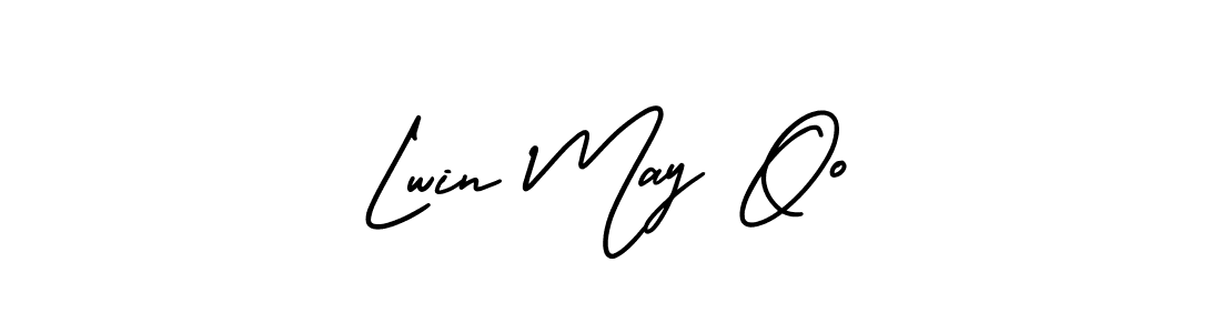 Create a beautiful signature design for name Lwin May Oo. With this signature (AmerikaSignatureDemo-Regular) fonts, you can make a handwritten signature for free. Lwin May Oo signature style 3 images and pictures png