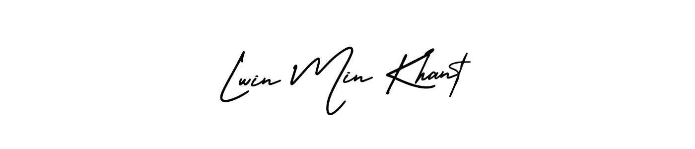 AmerikaSignatureDemo-Regular is a professional signature style that is perfect for those who want to add a touch of class to their signature. It is also a great choice for those who want to make their signature more unique. Get Lwin Min Khant name to fancy signature for free. Lwin Min Khant signature style 3 images and pictures png