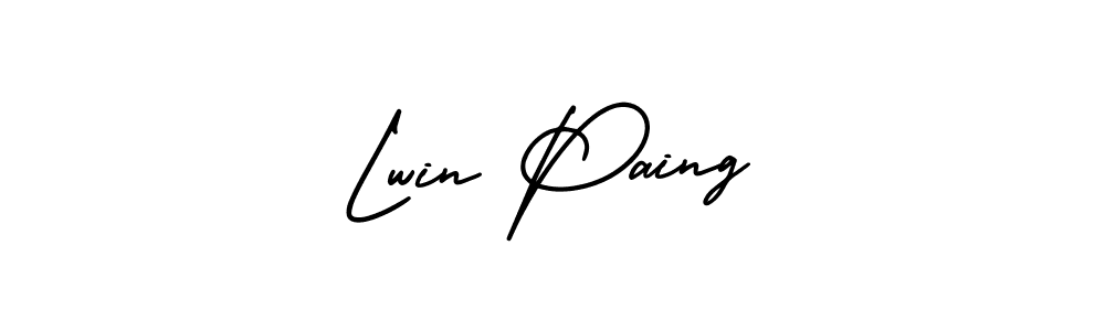 It looks lik you need a new signature style for name Lwin Paing. Design unique handwritten (AmerikaSignatureDemo-Regular) signature with our free signature maker in just a few clicks. Lwin Paing signature style 3 images and pictures png