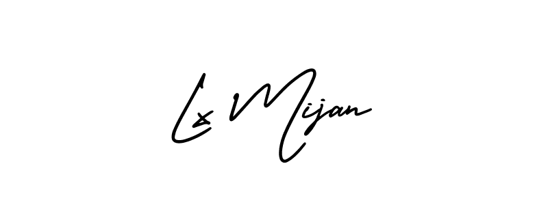 Check out images of Autograph of Lx Mijan name. Actor Lx Mijan Signature Style. AmerikaSignatureDemo-Regular is a professional sign style online. Lx Mijan signature style 3 images and pictures png