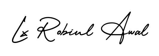 How to make Lx Robiul Awal name signature. Use AmerikaSignatureDemo-Regular style for creating short signs online. This is the latest handwritten sign. Lx Robiul Awal signature style 3 images and pictures png