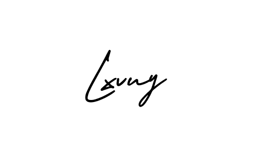You should practise on your own different ways (AmerikaSignatureDemo-Regular) to write your name (Lxvuy) in signature. don't let someone else do it for you. Lxvuy signature style 3 images and pictures png