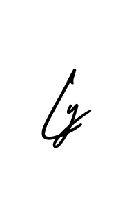 How to make Ly name signature. Use AmerikaSignatureDemo-Regular style for creating short signs online. This is the latest handwritten sign. Ly signature style 3 images and pictures png