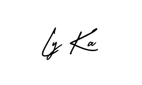 How to make Ly Ka signature? AmerikaSignatureDemo-Regular is a professional autograph style. Create handwritten signature for Ly Ka name. Ly Ka signature style 3 images and pictures png