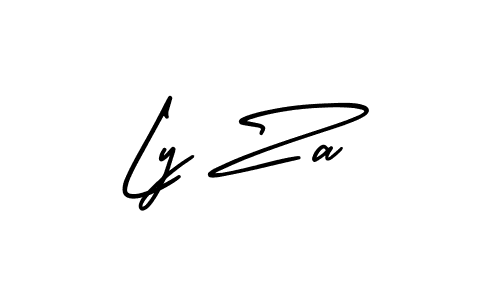 The best way (AmerikaSignatureDemo-Regular) to make a short signature is to pick only two or three words in your name. The name Ly Za include a total of six letters. For converting this name. Ly Za signature style 3 images and pictures png