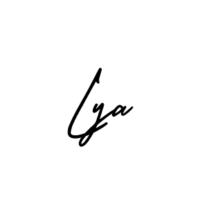 Lya stylish signature style. Best Handwritten Sign (AmerikaSignatureDemo-Regular) for my name. Handwritten Signature Collection Ideas for my name Lya. Lya signature style 3 images and pictures png