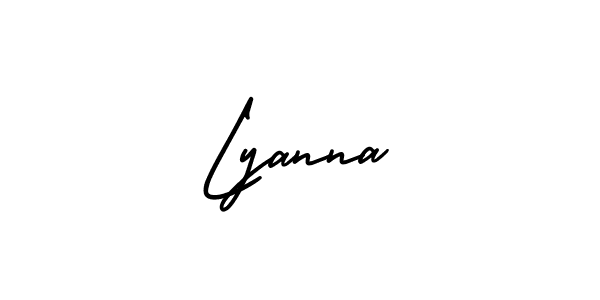 Create a beautiful signature design for name Lyanna. With this signature (AmerikaSignatureDemo-Regular) fonts, you can make a handwritten signature for free. Lyanna signature style 3 images and pictures png