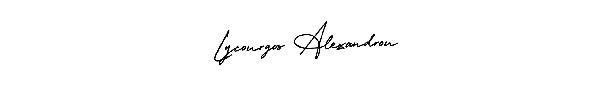 It looks lik you need a new signature style for name Lycourgos Alexandrou. Design unique handwritten (AmerikaSignatureDemo-Regular) signature with our free signature maker in just a few clicks. Lycourgos Alexandrou signature style 3 images and pictures png
