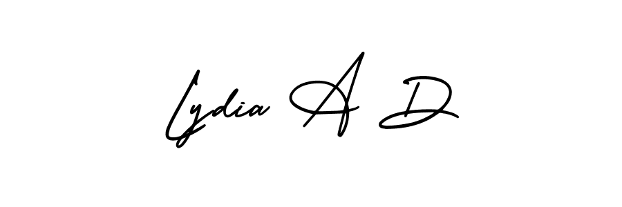 Create a beautiful signature design for name Lydia A D. With this signature (AmerikaSignatureDemo-Regular) fonts, you can make a handwritten signature for free. Lydia A D signature style 3 images and pictures png