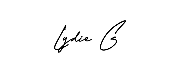 Use a signature maker to create a handwritten signature online. With this signature software, you can design (AmerikaSignatureDemo-Regular) your own signature for name Lydie G. Lydie G signature style 3 images and pictures png