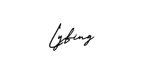 Best and Professional Signature Style for Lyfing. AmerikaSignatureDemo-Regular Best Signature Style Collection. Lyfing signature style 3 images and pictures png